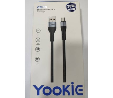 Chargers + Cables Yookie Smart Charging IPH Cable CB86_ 30W Black